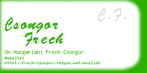 csongor frech business card